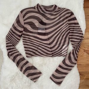 Missguided x Carli Bybel Mesh Top